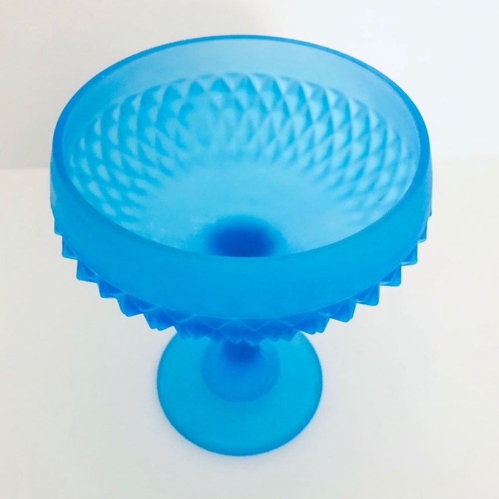 Depression Glass Indiana Diamond Point Compote - Picture 2 of 8